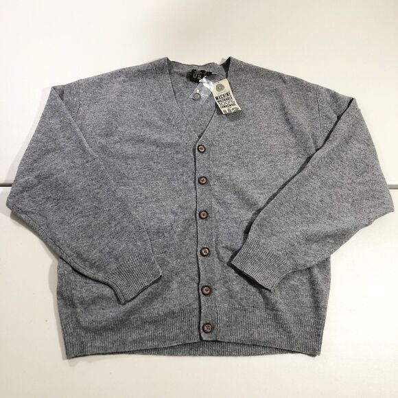 Unbranded Other - 100% Lambswool By You Two Men’s Cardigan Sweater Mschine Washable Vintage Size L